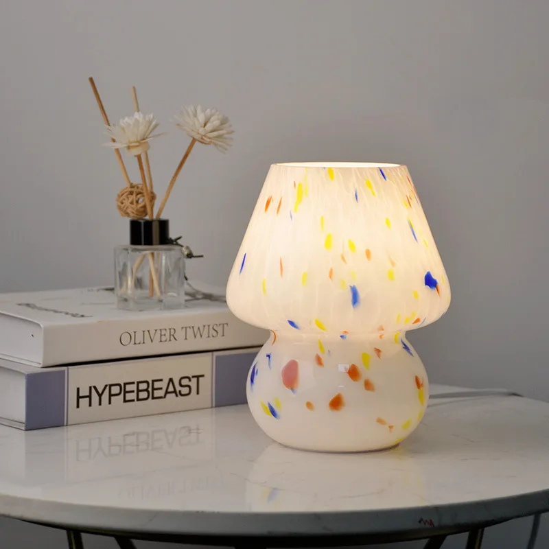 Decor Lighting Cy - Стеклянная настольная лампа в виде гриба