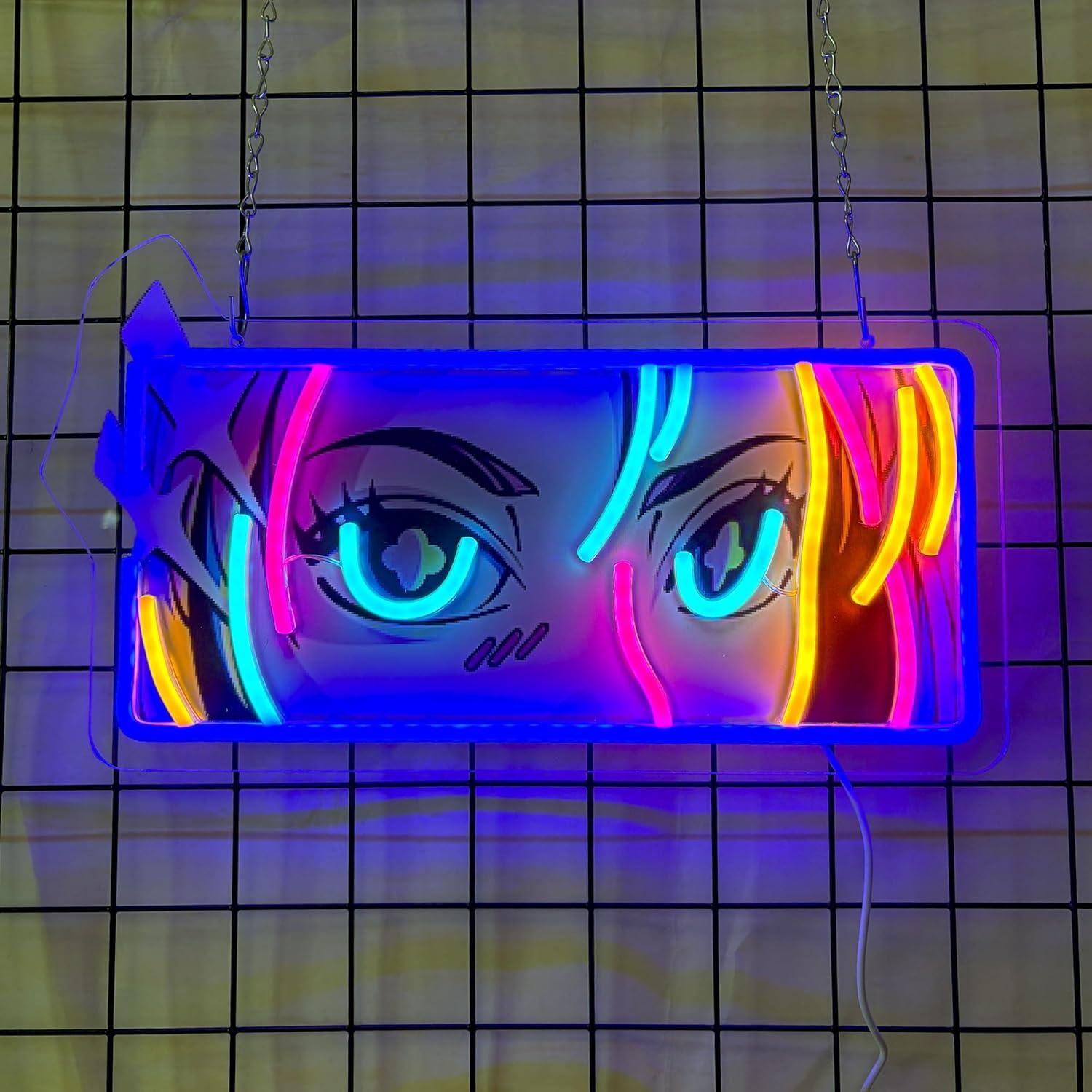 Led Lighting Wall Decor - Неоновая вывеска «Passionate Eyes» с USB-подсветкой