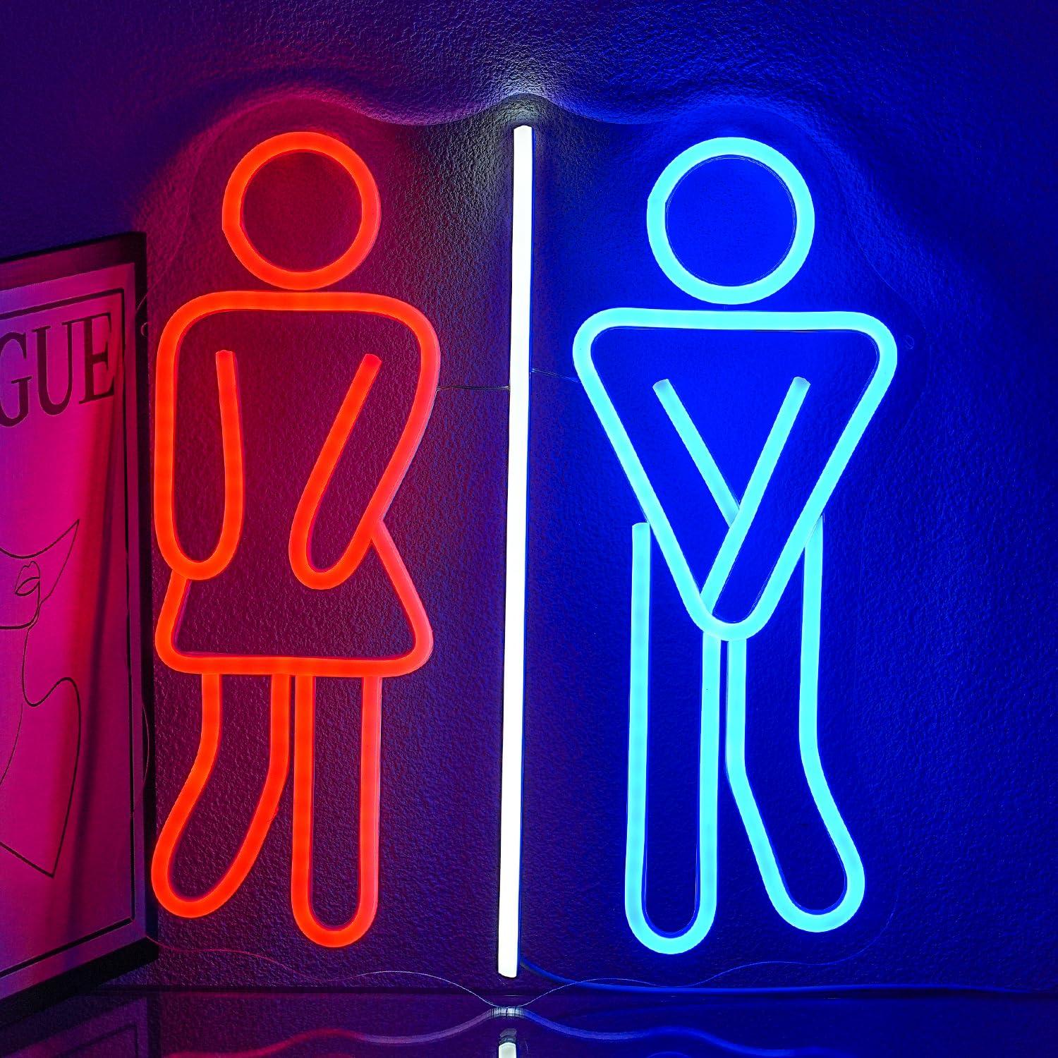 Led Lighting Wall Decor - Неоновые вывески для туалетов, светодиодные светильники