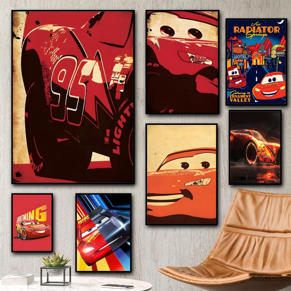 Lighting Mcqueen Decor - Скоростная Молния Маккуин Классическая Картина Каллиграфия