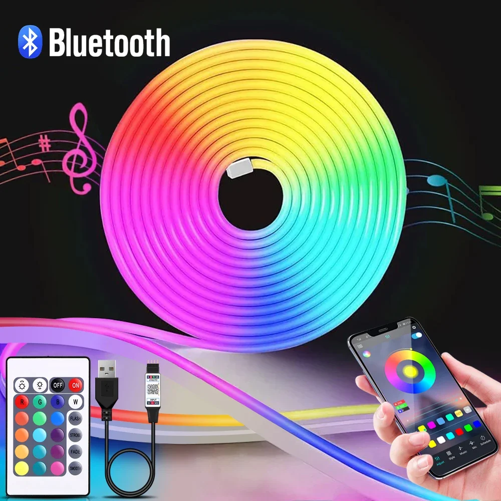 Lighting Decor For Home - 1-5 м RGB светодиодный неоновый светильник