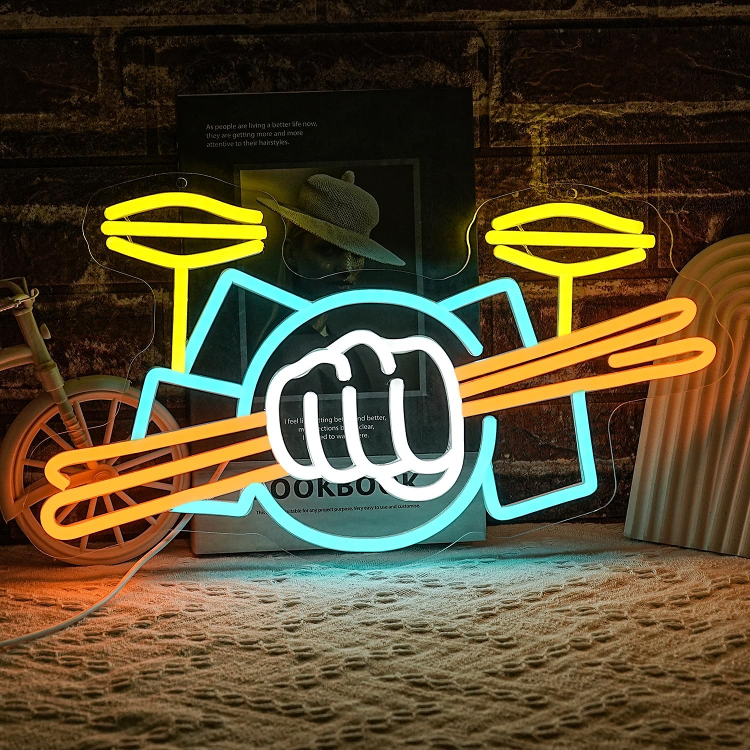 Неоновая вывеска «Барабанная у – обзор и цена Led Lighting Wall Decor