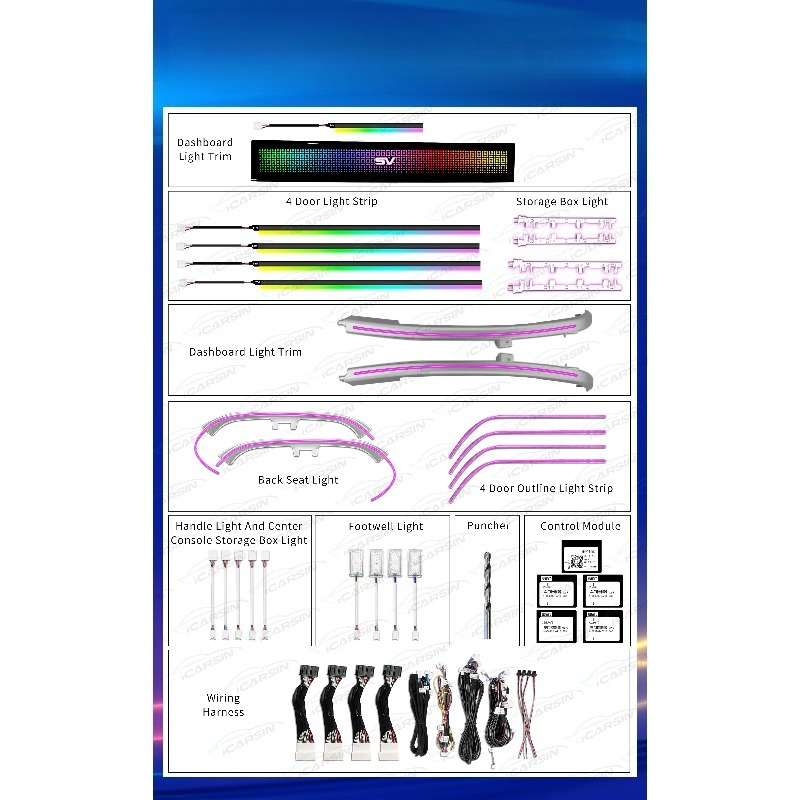 Комплект атмосферной RGB-подсв – обзор и цена Lighting Interior Decor