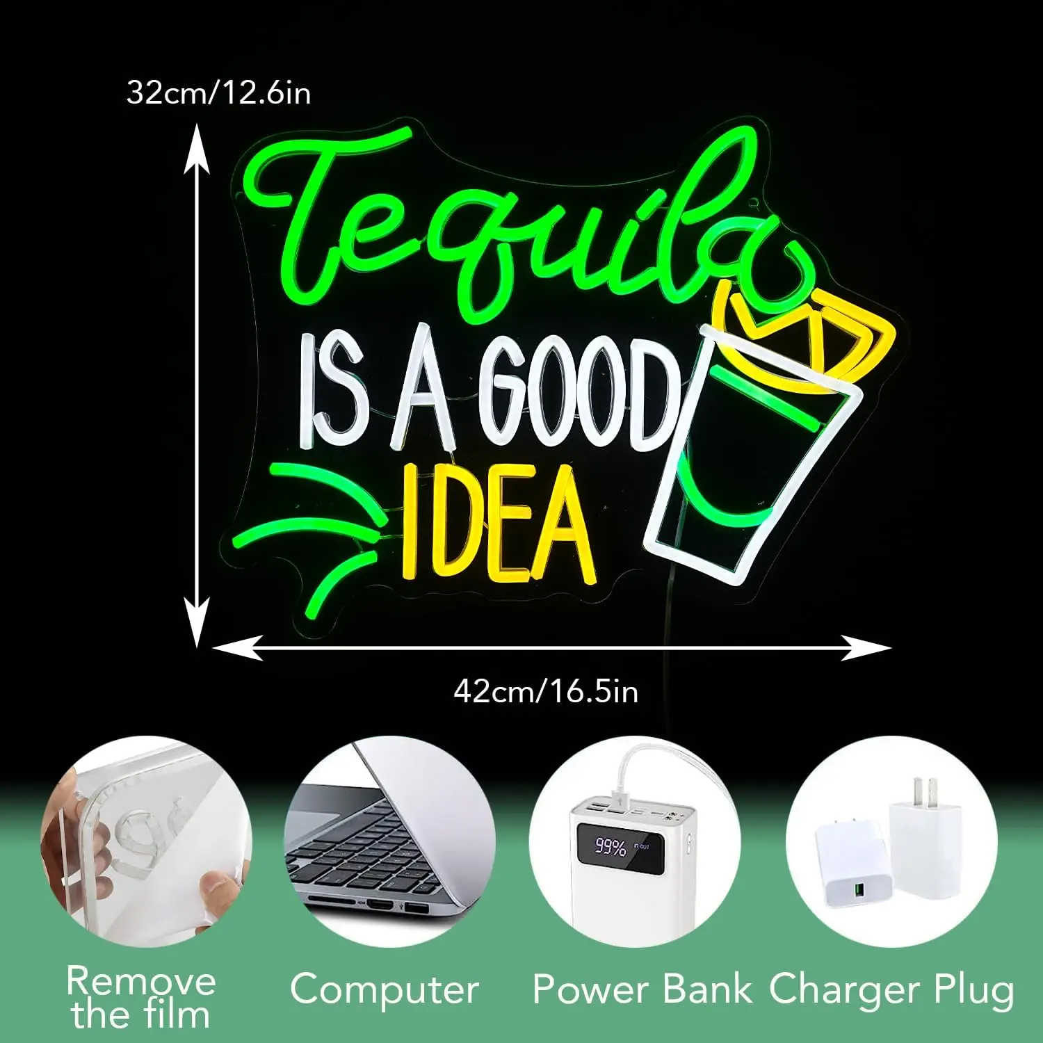 Неоновая вывеска «Tequila Is A – обзор и цена Lighting Home Decor Ideas