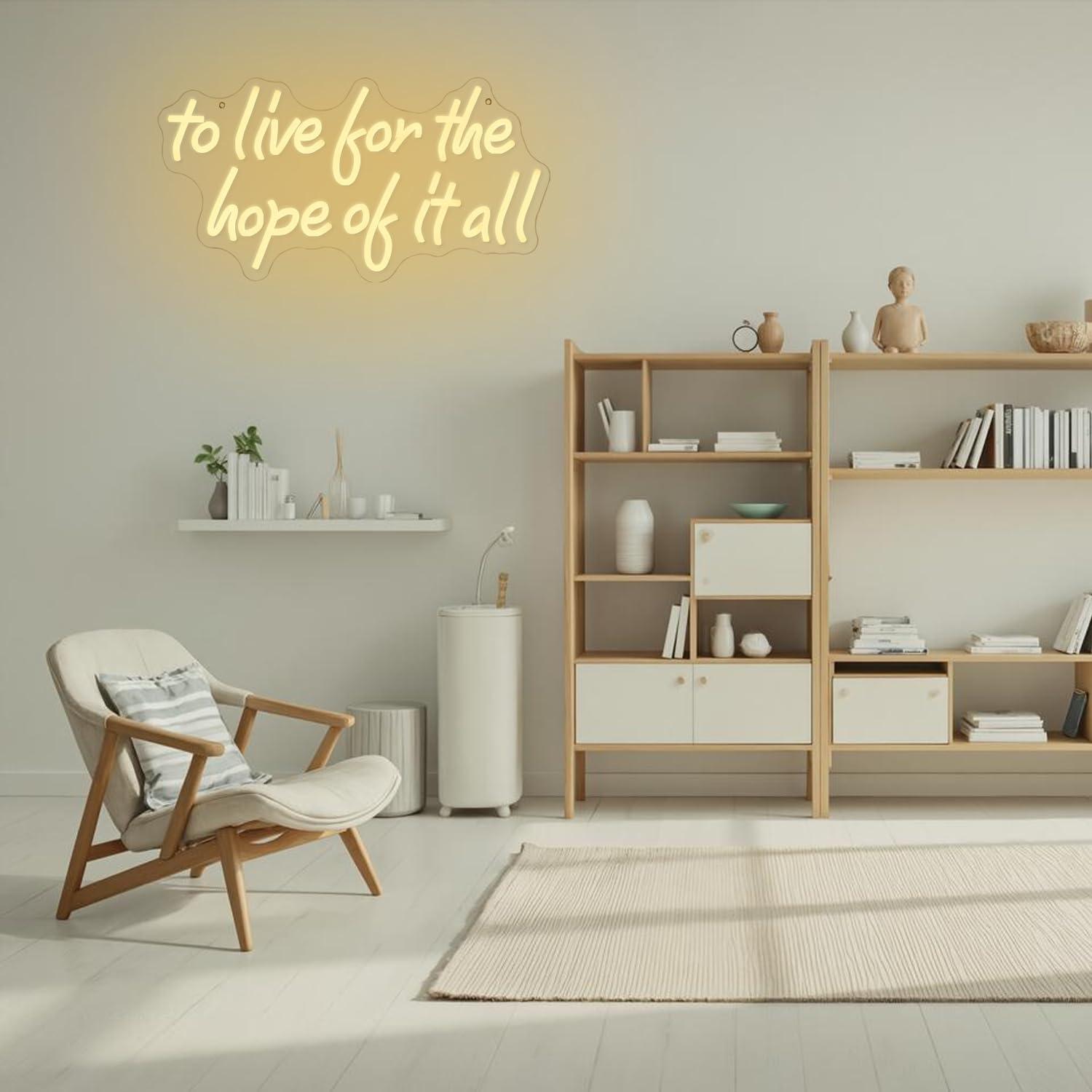 Неоновая вывеска «Жить ради на – обзор и цена Led Lighting Wall Decor