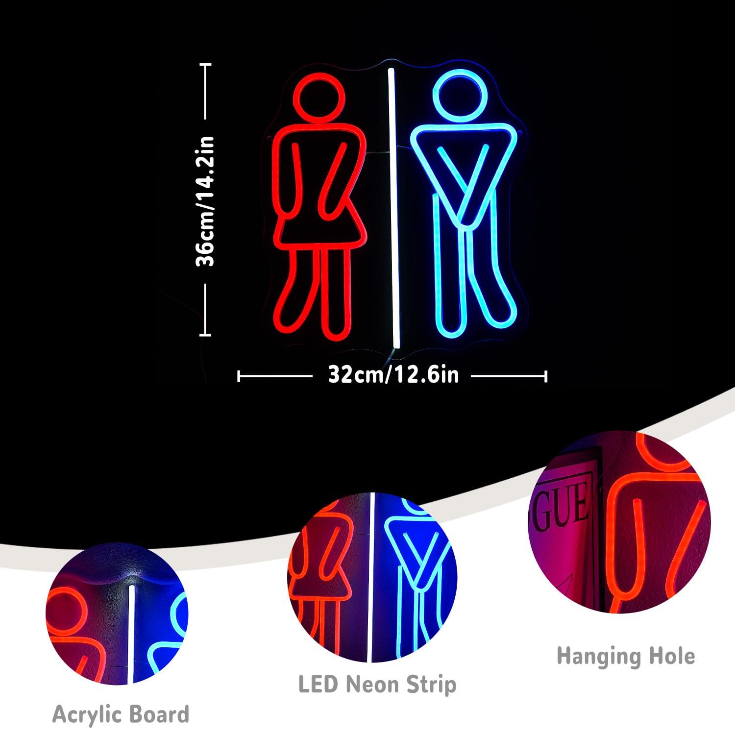 Неоновые вывески для туалетов, – обзор и цена Led Lighting Wall Decor
