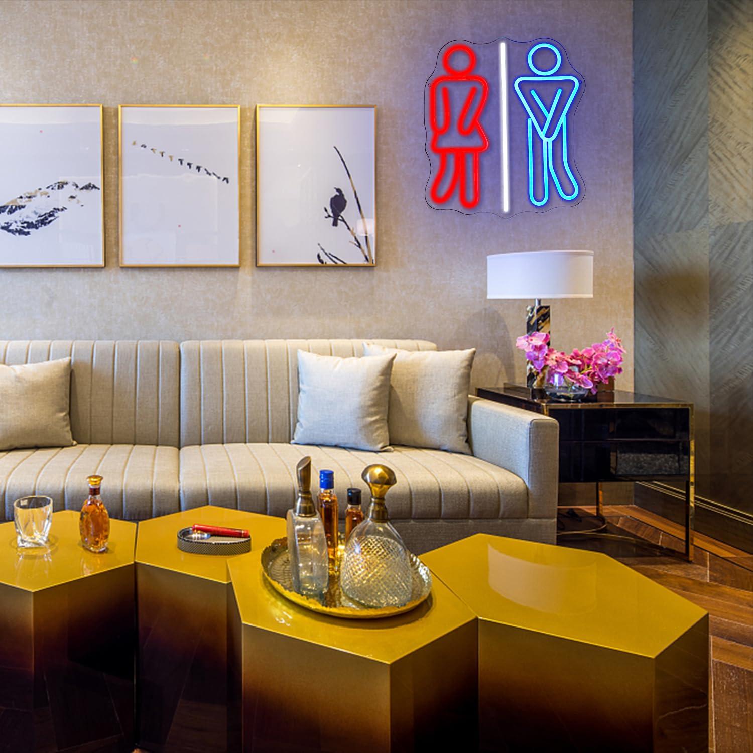 Неоновые вывески для туалетов, – обзор и цена Led Lighting Wall Decor