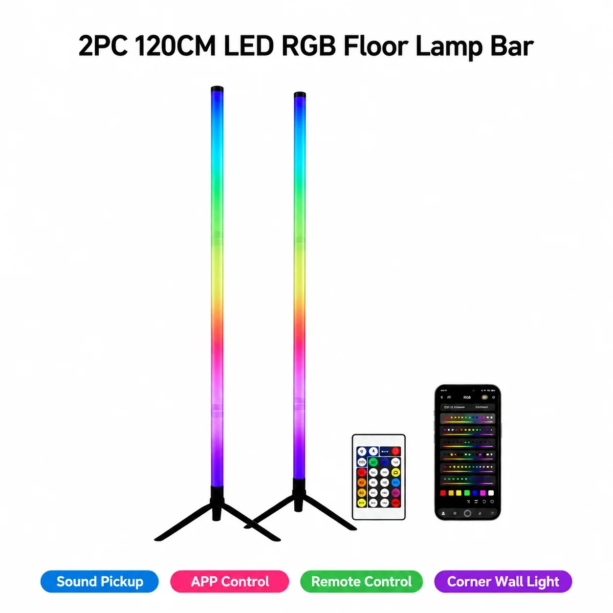 2 шт. 120-см RGB-светильники д – обзор и цена Lighting Decor For Home
