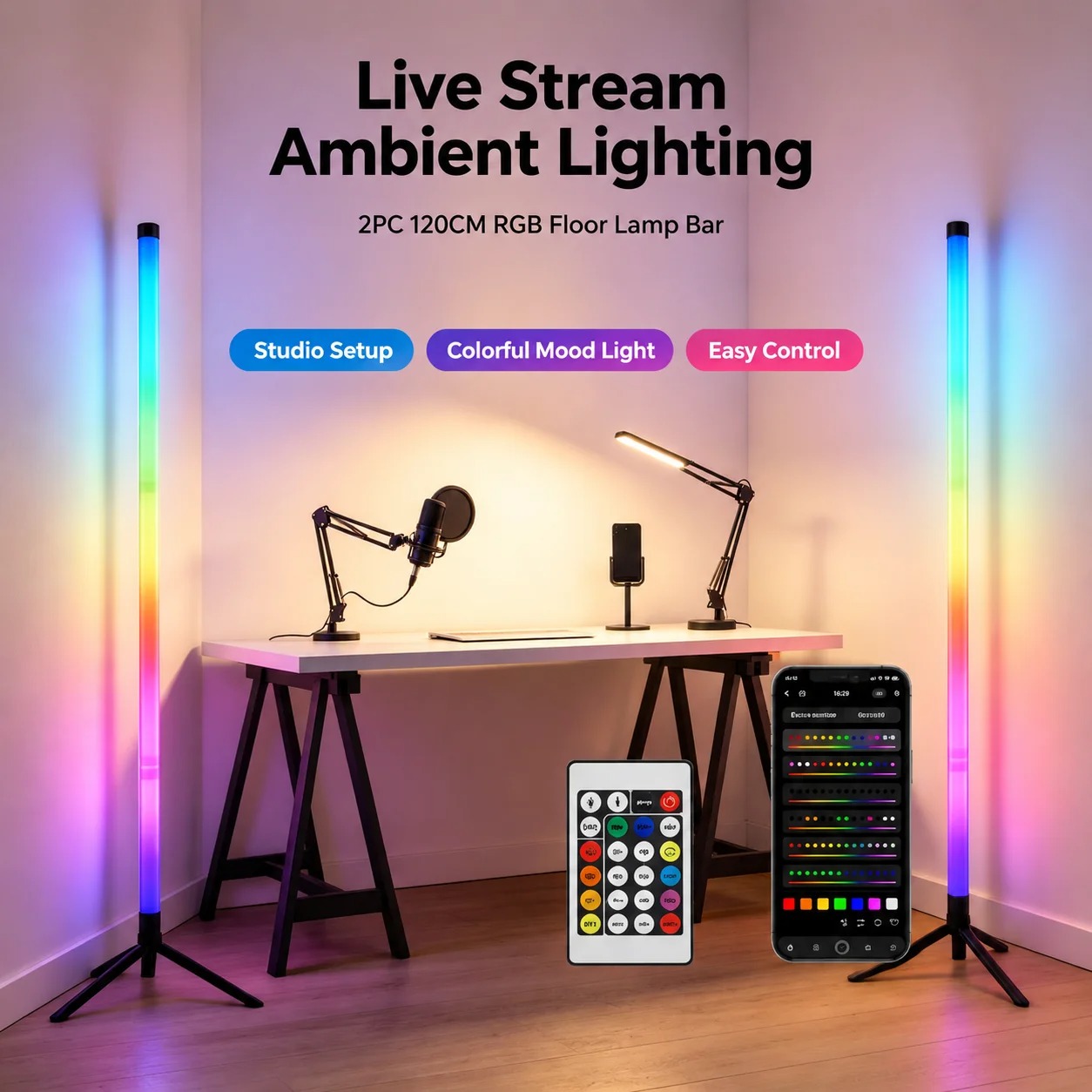 2 шт. 120-см RGB-светильники д – обзор и цена Lighting Decor For Home